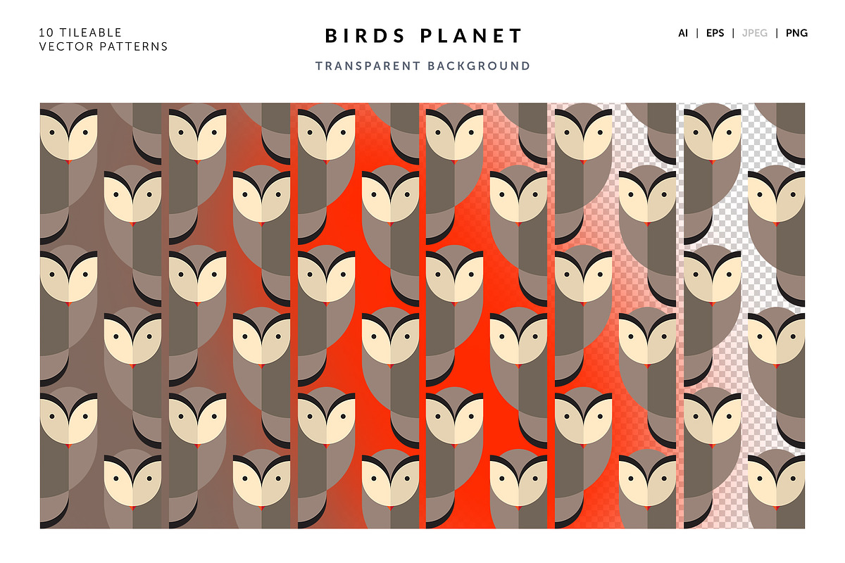 Birds Planet Geometric Patterns, a Pattern Graphic by Designnina Shop (Photo 12 of 12)