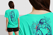 Women T-shirt Mock-up, a Shirt Mockup by Mock-up Store (Thumbnail 4 of 7)