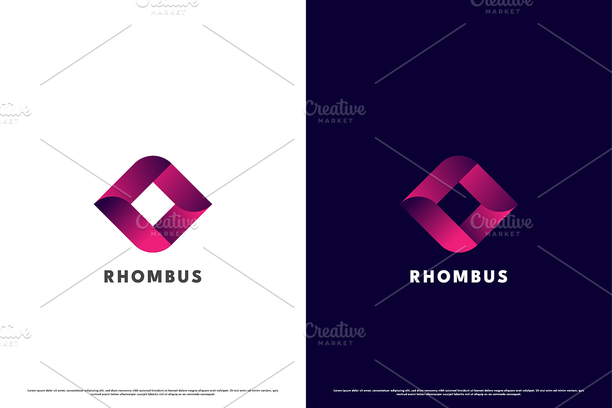 Rhombus Gradient Logo Design Icon, a Branding & Logo Template by Morvana Crew