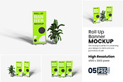 Rollup Banner Mockup, an Advertising Mockup by bimockup (Thumbnail 1 of 6)