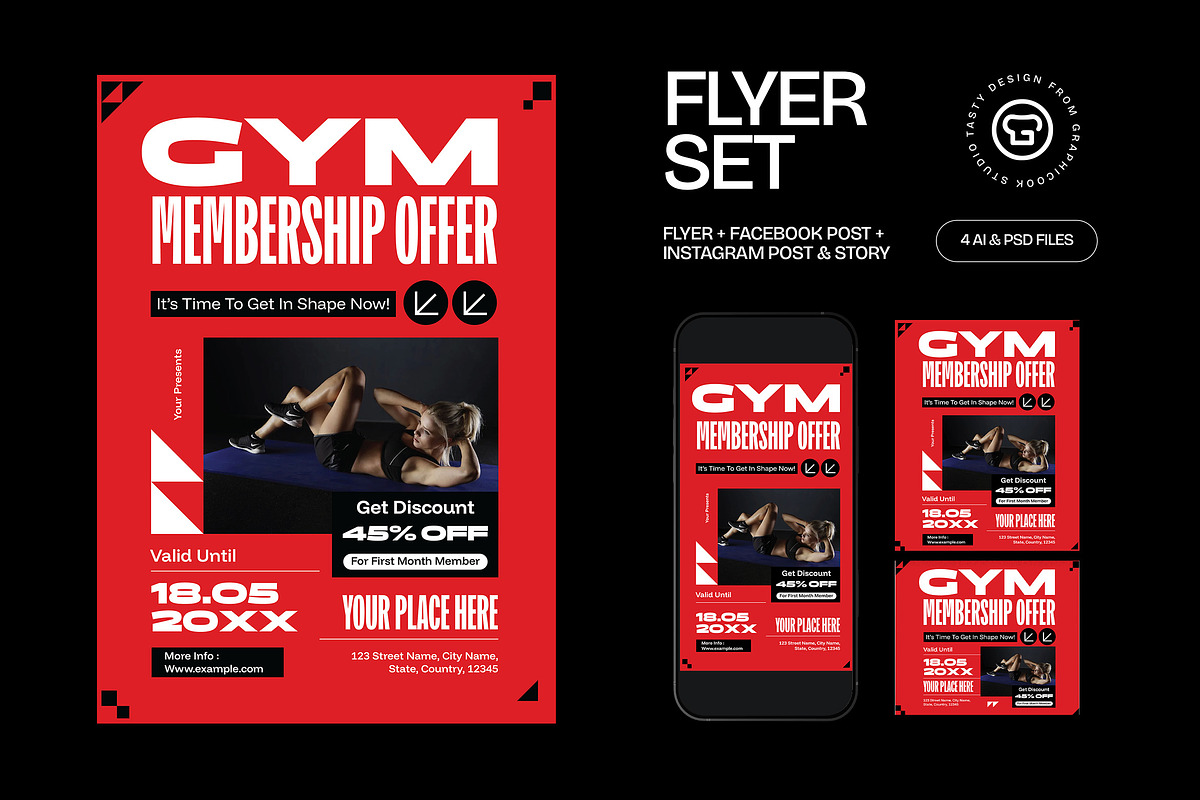 Gym Membership Offer Flyer, a Flyer Template by graphicook (Photo 1 of 3)