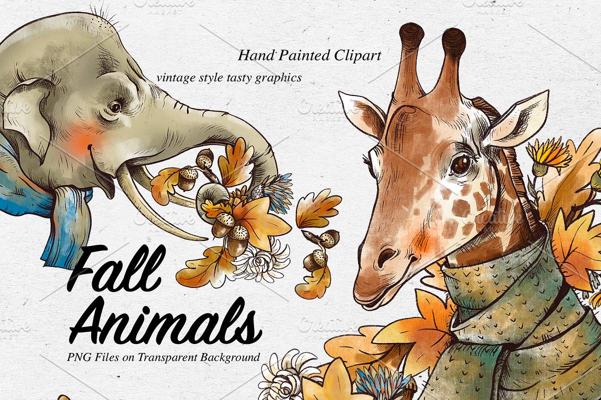 Fall animals clipart, an Animal Illustration by Belusuab (Photo 6 of 10)