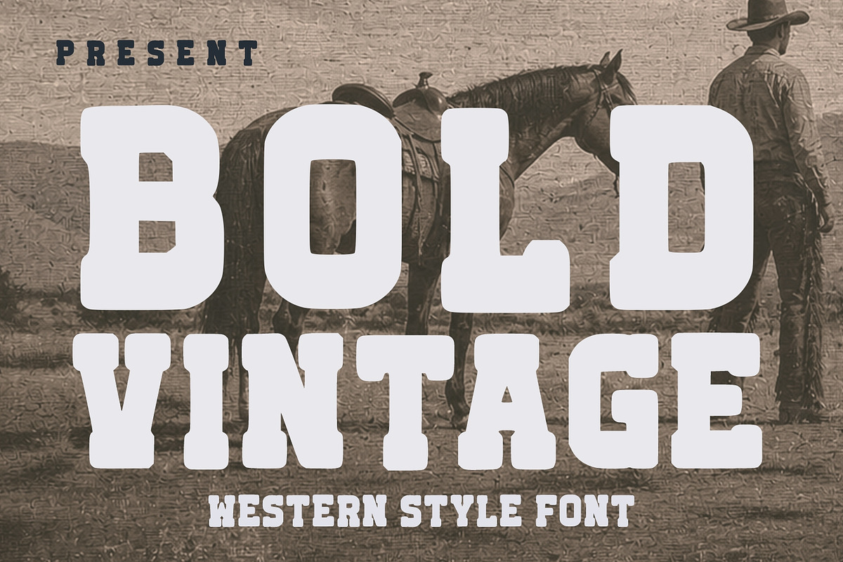 Bold Vintage, a Slab Serif Font by Fourteen Letter (Photo 1 of 6)