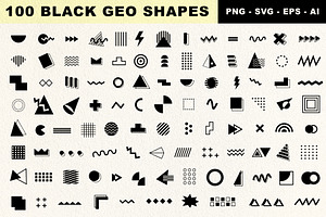 200 Geometric 90s Graphics Bundle