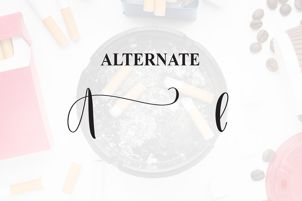 Ashtray | Script Font, a Handwritten Font by Scratchones (Photo 8 of 9)