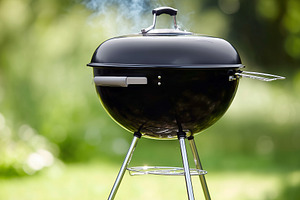 Classic charcoal kettle grill smoke, a Food & Drink Photo by MistyDay
