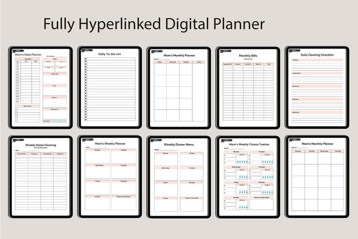 Digital 2025 Mom’s Planner Canva, a Stationery Template by Designmela01 (Photo 2 of 8)