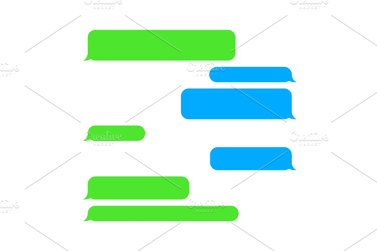 Chat Bubbles. Sms Messages on White, a Technology Illustration by in8finity