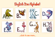 Russian and English zoo alphabet, an Animal Illustration by Cattleya (Thumbnail 2 of 4)