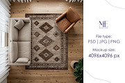 Rug Mockup Living Room Carpet, a Mockup by Mie Mockup Studio (Thumbnail 4 of 8)