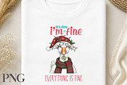 It's Fine I'm Fine Christmas PNG, an Animal Illustration by crative8112 (Thumbnail 3 of 3)