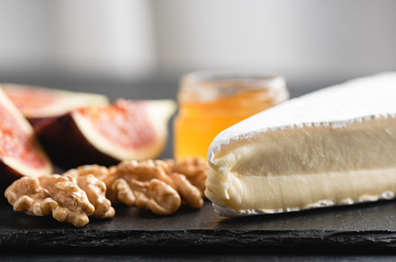 Brie or camembert cheese plate containing brie, camembert, and appetizer, a Food & Drink Photo by The baking man