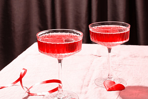 Two cocktails for Valentines day