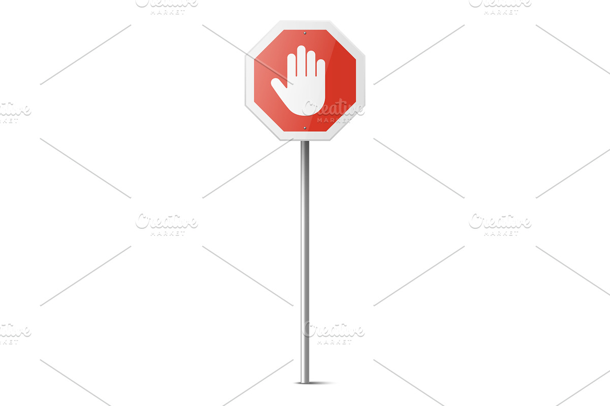 Vector Set of Road Prohibition Signs, an Object Graphic by Gomolach (Photo 7 of 7)
