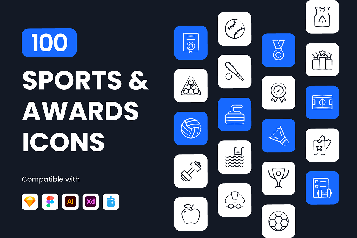 Sports and Awards Icons, an Outline Icon by Brickclay (Photo 1 of 7)