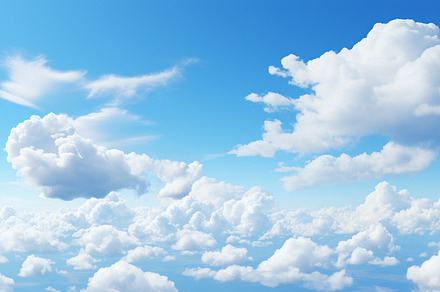 Blue sky and white clouds..blue back, a Photo by LOGOCREATIVE
