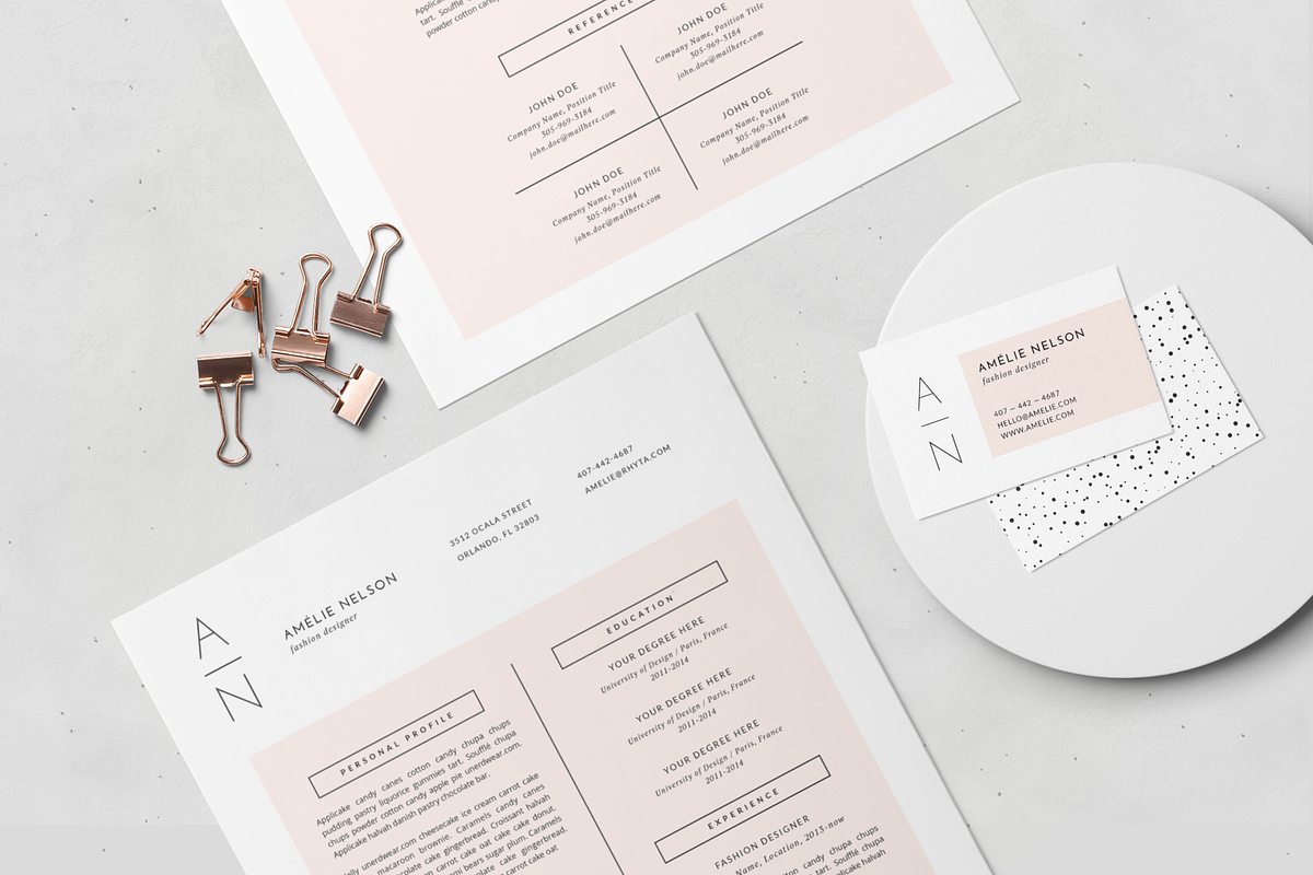 Business Card Template • Amelié, a Business Card Template by Botanica Paperie (Photo 2 of 4)