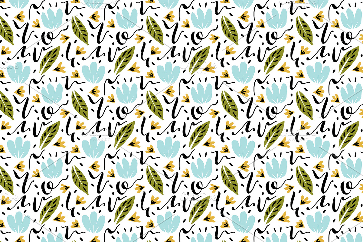 Flowers and ribbons patterns, a Pattern Graphic by Lyolya Profitrolya (Photo 2 of 5)