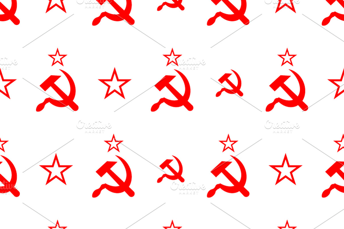 Communist USSR seamless pattern, a Pattern Graphic by BestPics