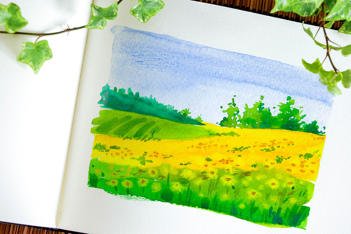Watercolor Landscapes, a Graphic by Mona Monash (Photo 3 of 7)