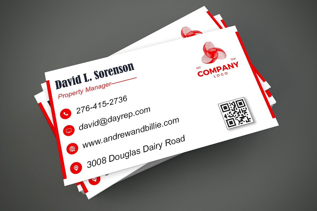 Clean Real Estate Business Card PSD preview 6
