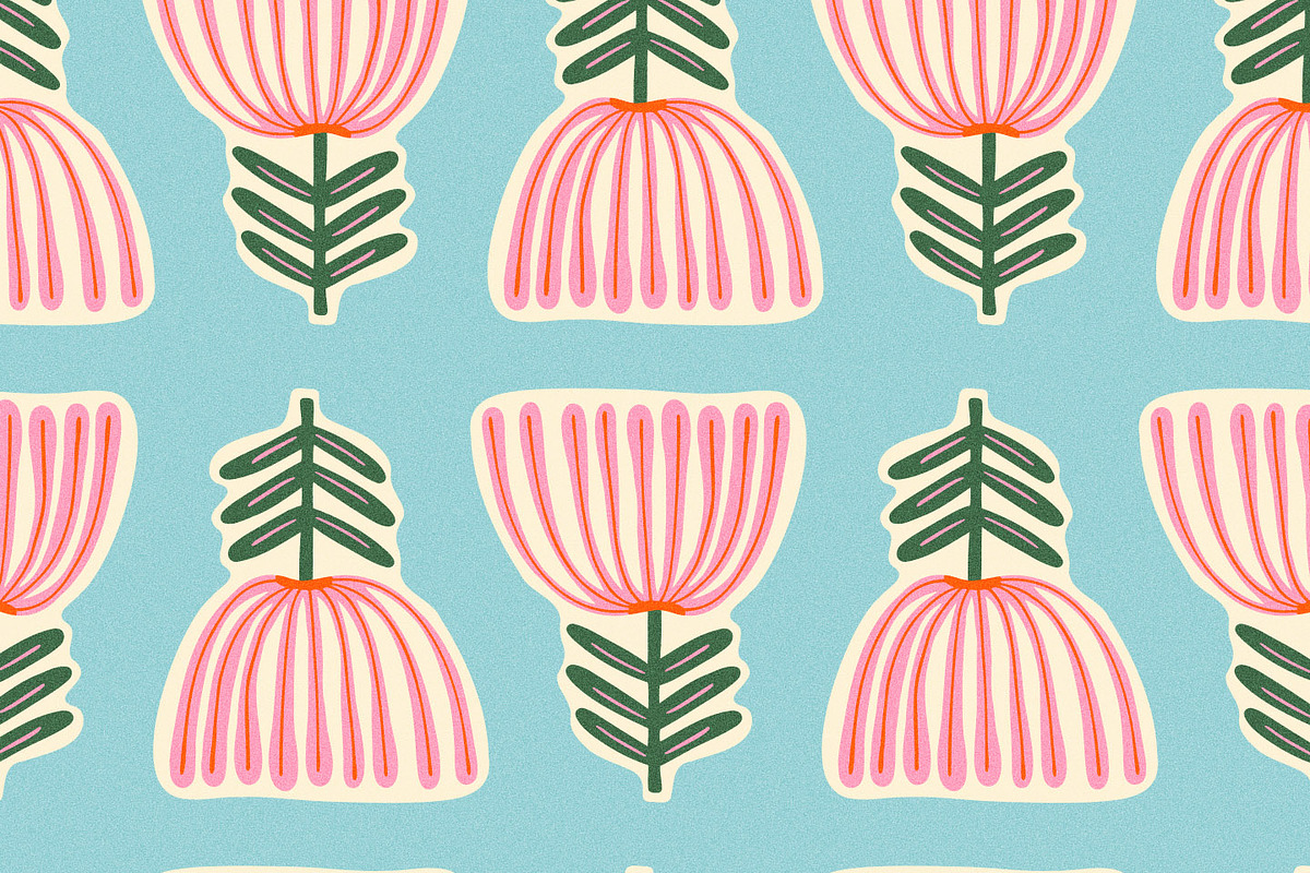 Kaleo Abstract Floral Pattern, a Pattern Graphic by likorbut (Photo 11 of 12)