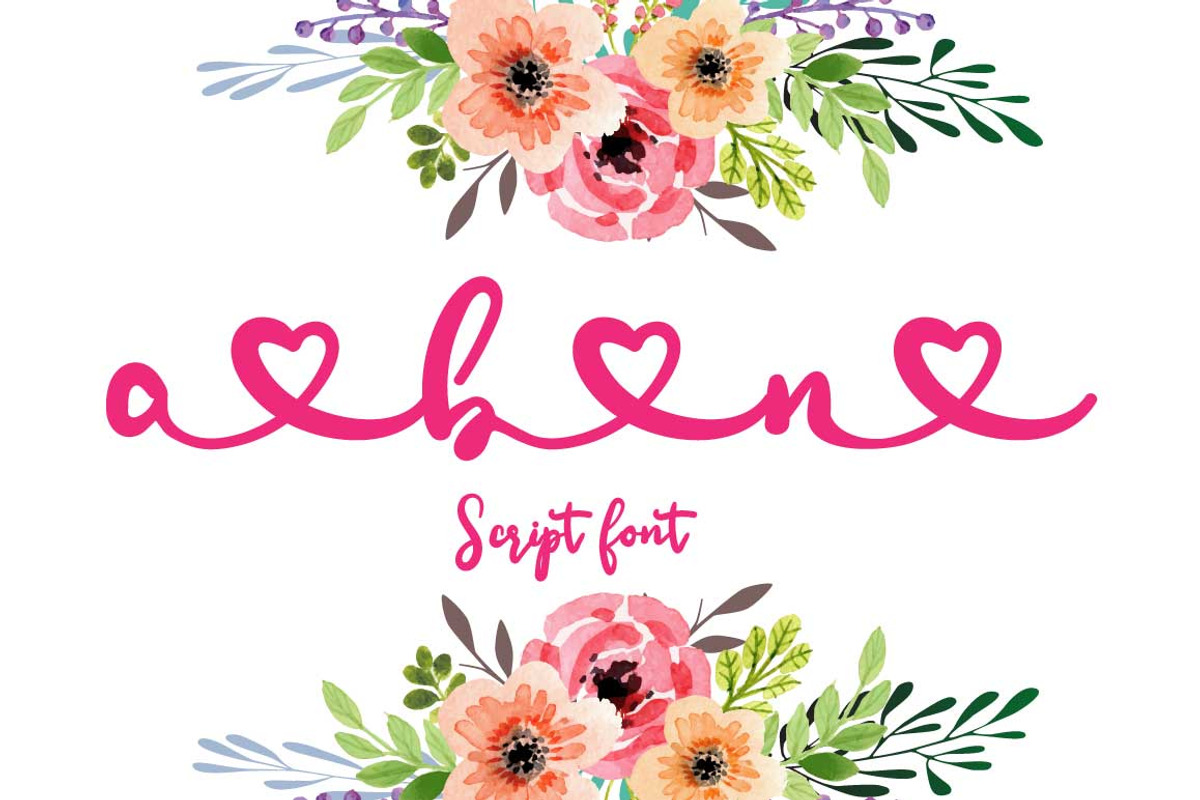 Ana Bryan | Cute Heart Script Font preview 4