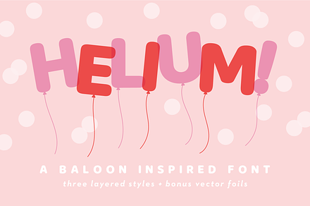 Helium, A Balloon Letter Font, a Font by Leslie Ray