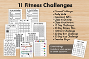 Fitness Journal Bundle, a Stationery Template by DreamyOverlay (Thumbnail 3 of 9)