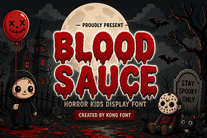 Blood Sauce - Horror Display Font