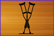 15 Crutch Silhouette Clipart Set, an Illustration by musafir_fashion (Thumbnail 3 of 4)