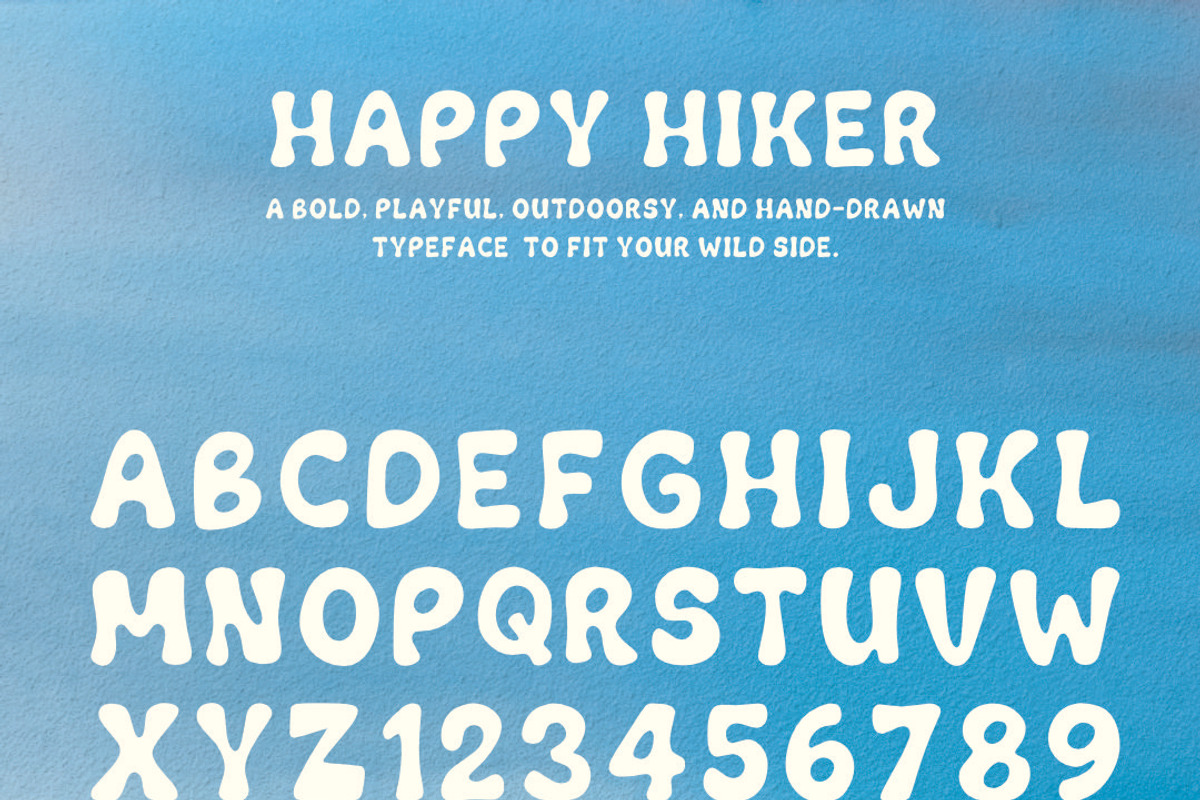 Happy Hiker - An Adventure Font, a Handwritten Font by Bandit Creative's Shop (Photo 2 of 3)