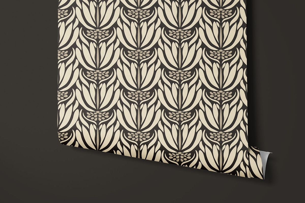 Coffee Colors Pattern, a Wallpaper Graphic by Bloomart Studio (Photo 3 of 6)