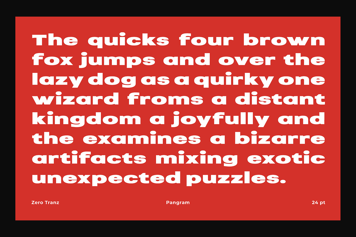 Zero Tranz - Bold Modern Expanded, a Sans Serif Font by Typia Nesia (Photo 7 of 12)
