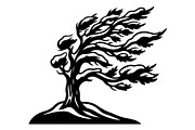Windblown Tree Silhouette, an Object Graphic by Gfx_Store (Thumbnail 8 of 16)