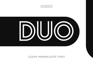 Modern Outline Font, a Sans Serif Font by artyway