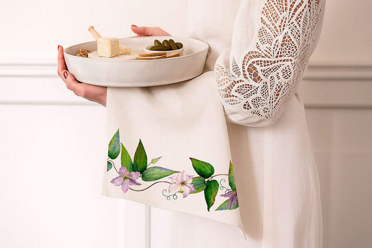 Lilies & Clematis Illustrations, an Illustration by SunnJaneArt (Photo 9 of 13)