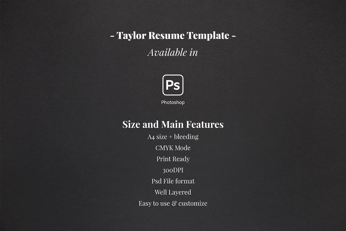 Taylor Resume Template, a Resume Template by Nina Shaw (Photo 10 of 10)