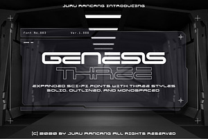 Genesis Three Expanded Sci-Fi Fonts