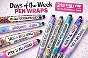Days of the Week Pen Wrap Bundle, an Object Graphic by MIRoots Design Studio (Thumbnail 1 of 4)