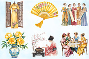 Yellow Chinoiserie Mothers Day PNG, an Illustration by Craft Nest (Thumbnail 4 of 5)