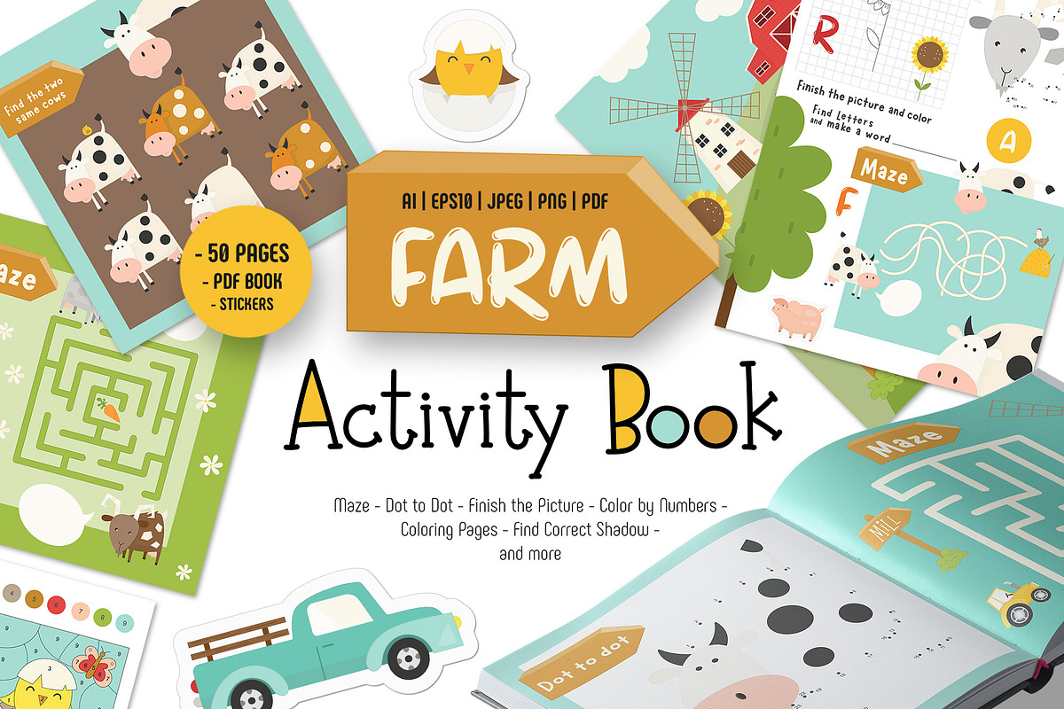 FARM - Activities for kids, an Animal Illustration by Nursery Art (Photo 1 of 15)