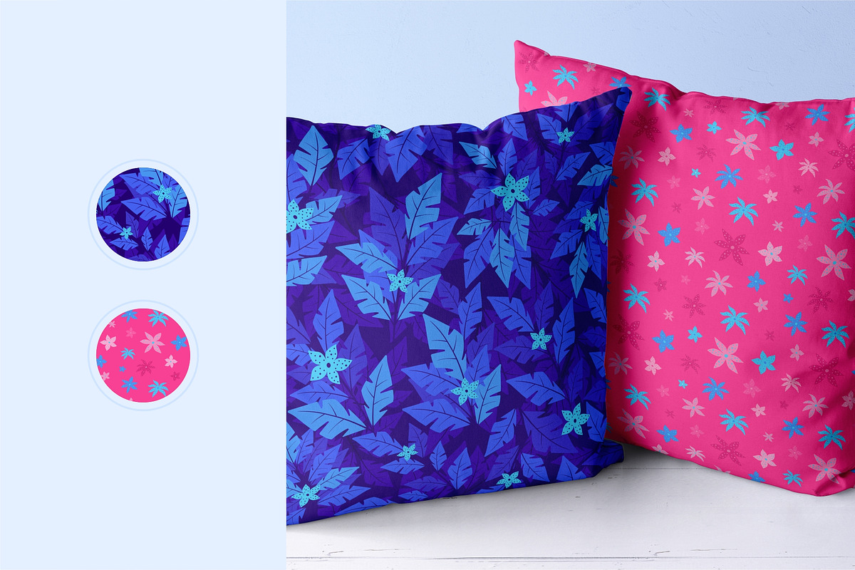 Blue vector seamless patterns, a Pattern Graphic by LartGraphics (Photo 4 of 6)