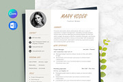 Resume / CV Template Word & Canva, a Resume Template by Anjum Ilyas (Thumbnail 1 of 7)
