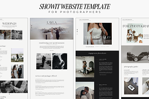 Photographer Showit Website Template, a Landing Page Template by Blush Created