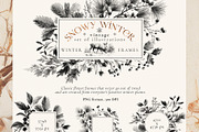 Snowy Winter - vintage illustrations, a Seasonal Illustration by Pamyatka Shop (Thumbnail 10 of 17)