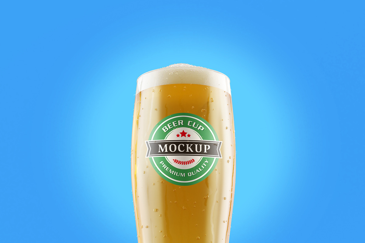 Realistic Beer Cup Mock-up, a Print Template by Propex (Photo 12 of 14)