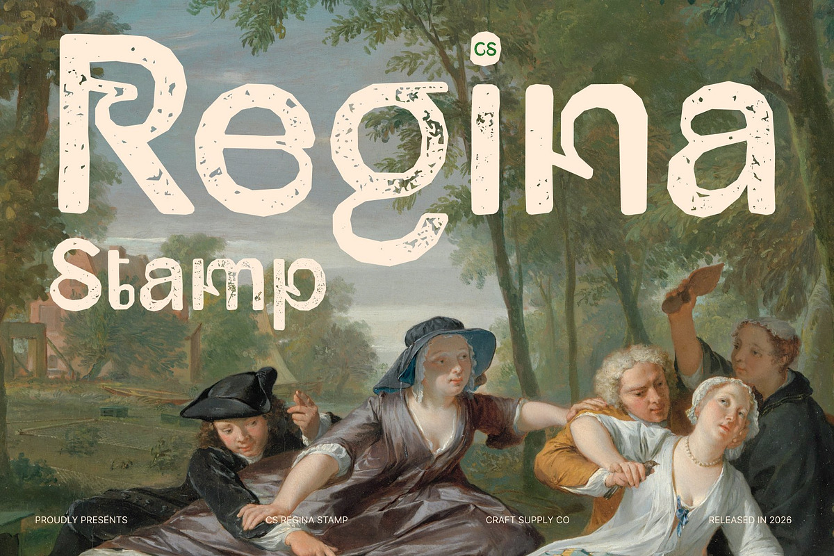 CS Regina Stamp, a Sans Serif Font by Craft Supply Co. (Photo 1 of 8)