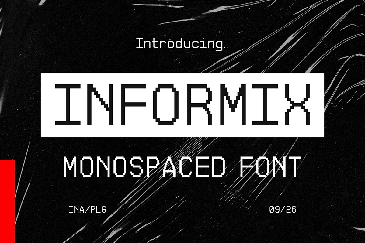 Informix - Monospaced Font, a Sans Serif Font by Arterfak Project (Photo 2 of 13)