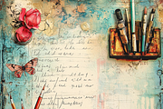 Artistic Notion Workspace Junk Paper, a Background Graphic by Printable Treasure (Thumbnail 2 of 8)